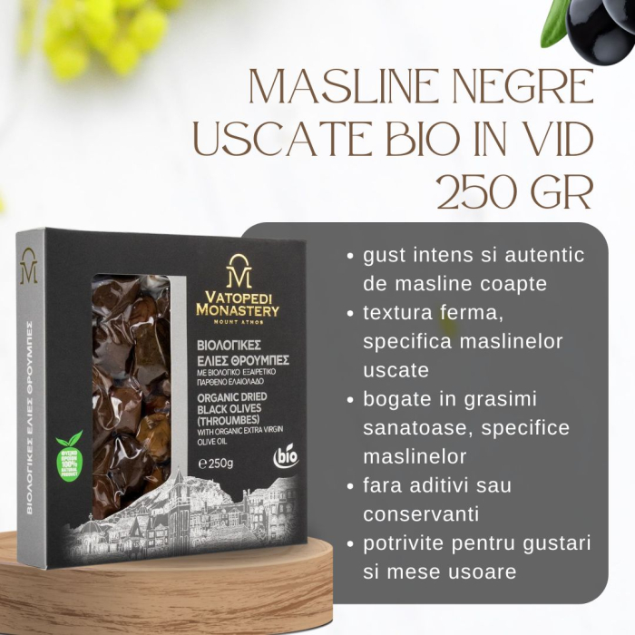 Masline Negre Uscate Bio In Vid (250 gr) (Bio Grecia, Gr-Bio-03) [5]