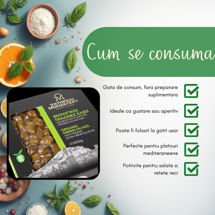 Masline Verzi Bio In Vid (500Gr) (Bio Grecia, Gr-Bio-03) [7]