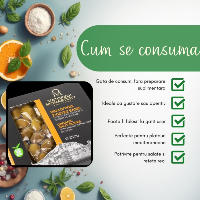 Masline Verzi Bio Taiate In Vid 250 Gr [7]