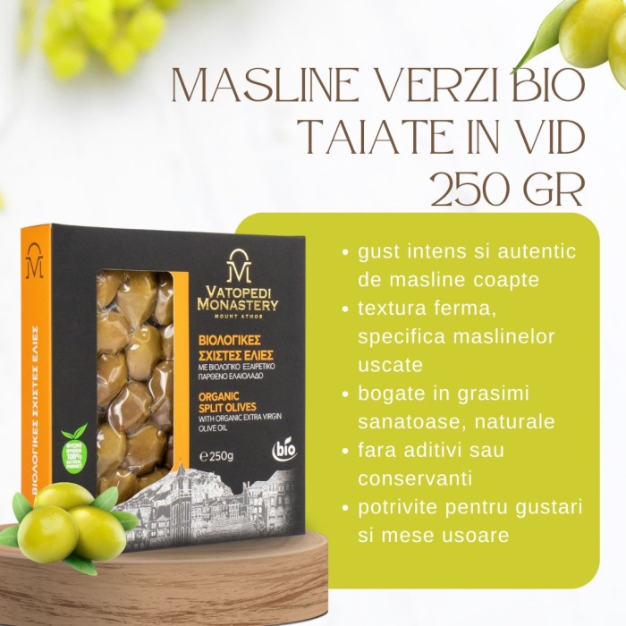Masline Verzi Bio Taiate In Vid 250 Gr [5]