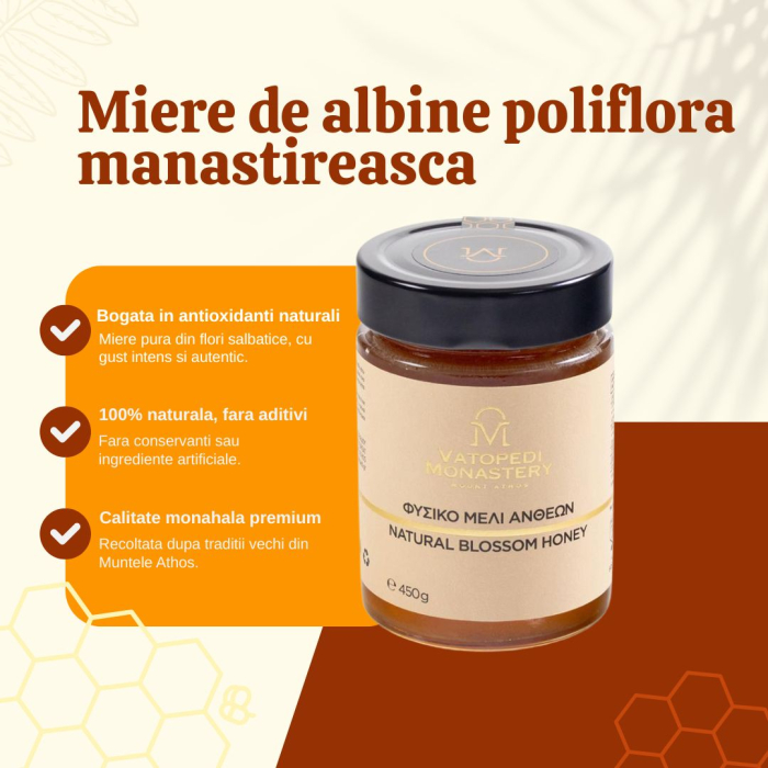 Miere De Albine Poliflora Manastireasca (450 g) [5]