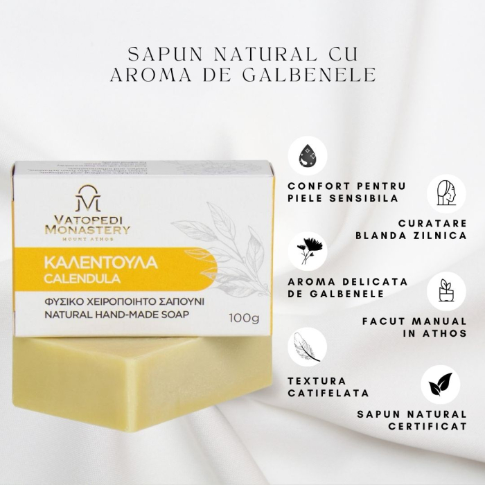 Săpun natural cu gălbenele 100 g – Muntele Athos [7]