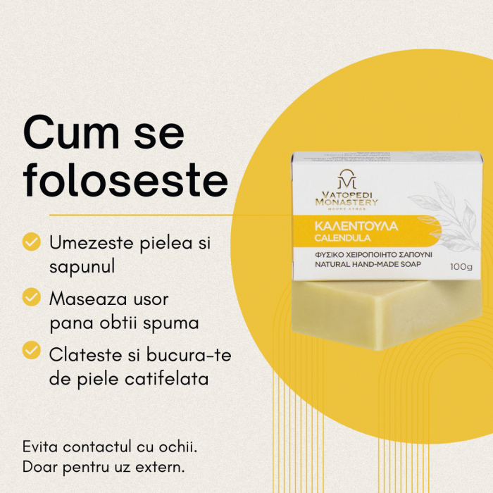 Săpun natural cu gălbenele 100 g – Muntele Athos [9]