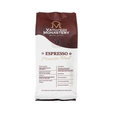 Cafea - Cafea Boabe Espresso, Muntele Athos, Grecia, Prajire Medium - Dark - 250 Gr