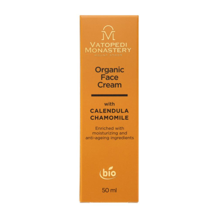 Cosmetice - Crema Organica Pentru Fata Cu Galbenele Si Musetel De La Muntele Athos, 50Ml