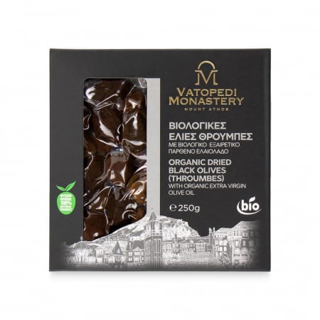 Masline - Masline Negre Uscate Bio In Vid (250 gr) (Bio Grecia, Gr-Bio-03)