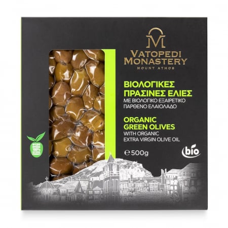 Masline - Masline Verzi Bio In Vid (500Gr) (Bio Grecia, Gr-Bio-03)