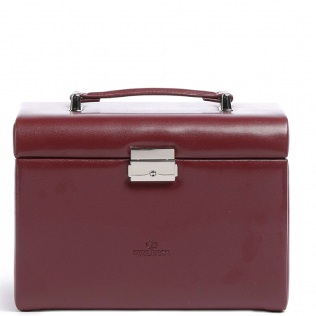 Cutie de bijuterii Onix, culoarea bordo, din piele ecologica, WindRose [4]