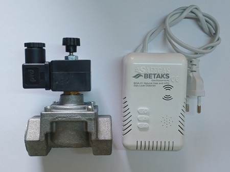 Kituri detectie gaz - Kit senzor + electrovana gaz Betaks, 220 V, 1"