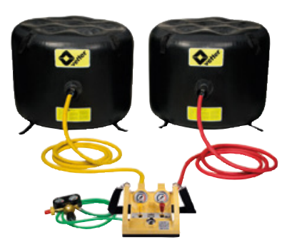 Perne pneumatice - Set  PERNE PNEUMATICE PENTRU RIDARE până la 9 de tone 1 bar   VETTER