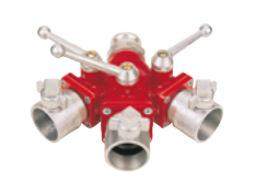 Distribuitoare si tevi de refulare - DISTRIBUITOR CU RACORD TIP SUPAPA CU BILA BS 2 ½" tata - 2 x 2 ½" mama