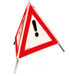 Sisteme de avertizare - Piramida de avertizare cu simbol  „Accident”, 60 cm