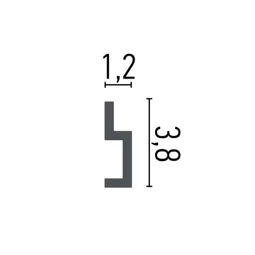 Brau decorativ, din HDP, HCR 503, 3.8cmx1.2cmx200cm [4]