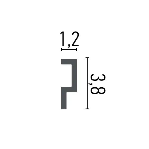 Brau decorativ, din HDP, HCR 503, 3.8cmx1.2cmx200cm [2]