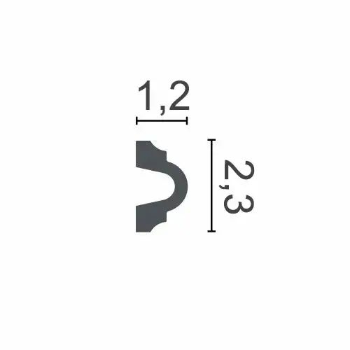 Brau decorativ, din HDP, HCR 516, 2.3cmx1.2cmx200cm [2]