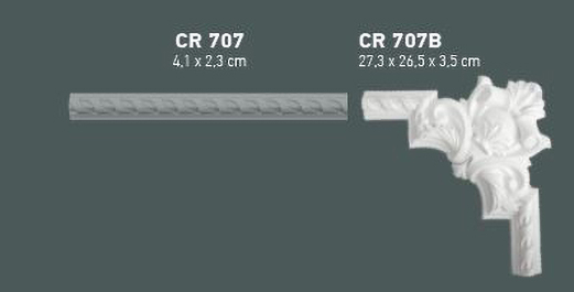 Brau din poliuretan, Grand Decor CR 707, 4.1cmx2.3cmx200cm [2]