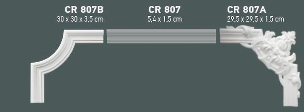 Brau din poliuretan, Grand Decor CR 807, 5.4cmx1.5cmx200cm [2]