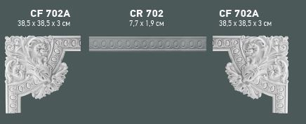 Brau din poliuretan, Grand Decor CR702, 7.7cmx1.9cmx200cm [2]