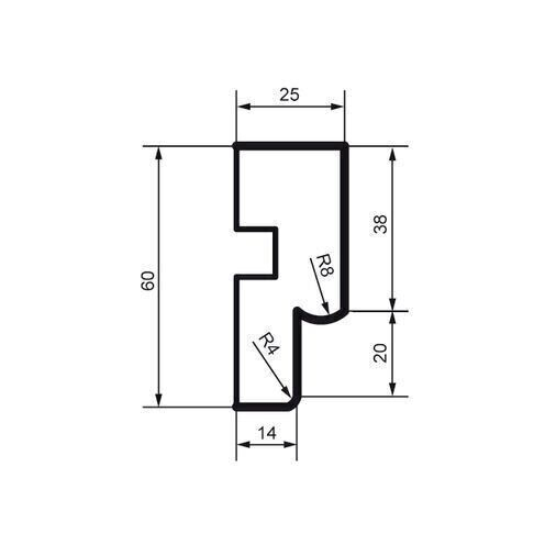 Brâu pentru exterior, MC 101, 6cm x 2.5cm x 200cm [2]