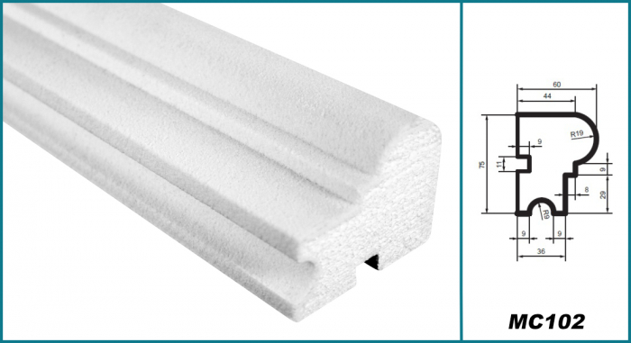 Brâu pentru exterior, MC 102, 7.5cm x 6cm x 200cm [5]