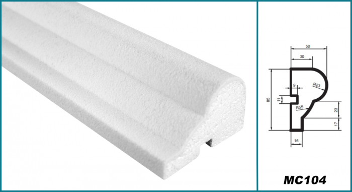 Brâu pentru exterior, MC 104, 8.5cm x 5cm x 200cm [5]