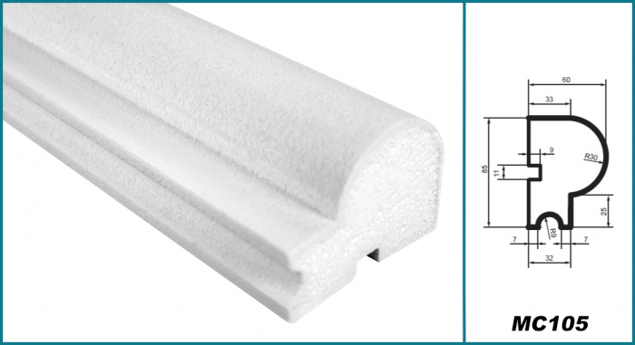 Brâu pentru exterior, MC 105, 8.5cm x 6cm x 200cm [5]