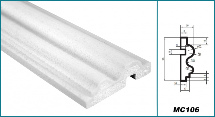 Brâu pentru exterior, MC 106, 9cm x 2.5cm x 200cm [5]