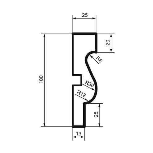 Brâu pentru exterior, MC 107, 10cm x 2.5cm x 200cm [2]