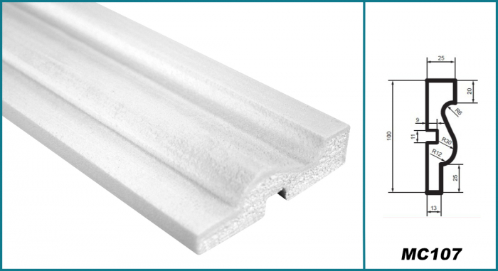 Brâu pentru exterior, MC 107, 10cm x 2.5cm x 200cm [5]