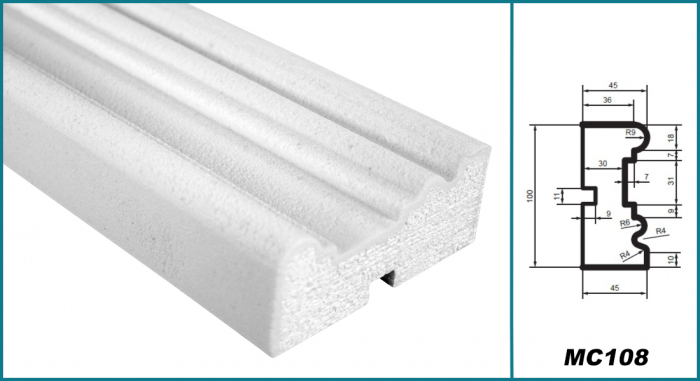 Brâu pentru exterior, MC 108, 10cm x 4.5cm x 200cm [5]