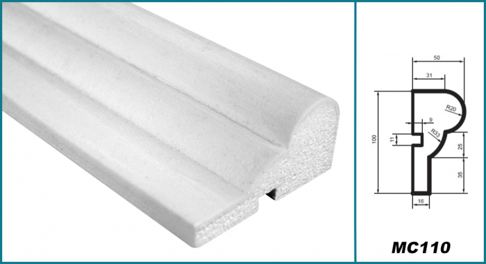 Brâu pentru exterior, MC 110, 10cm x 5cm x 200cm [5]