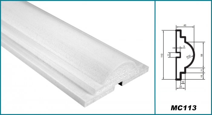 Brâu pentru exterior, MC 113, 11cm x 4cm x 200cm [5]