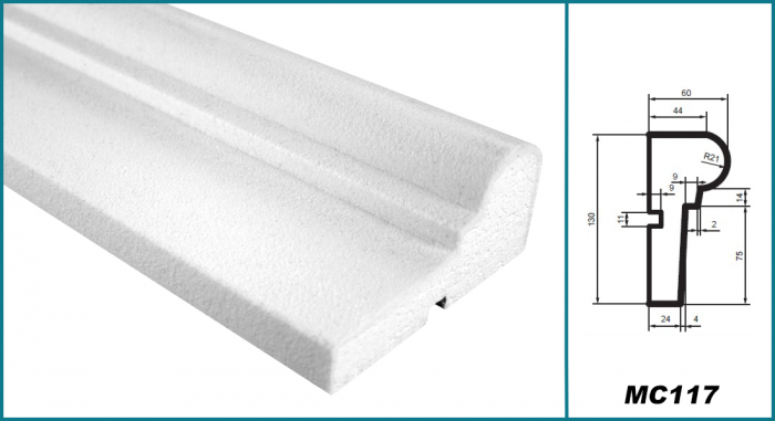 Brâu pentru exterior, MC 117, 13cm x 6cm x 200cm [5]