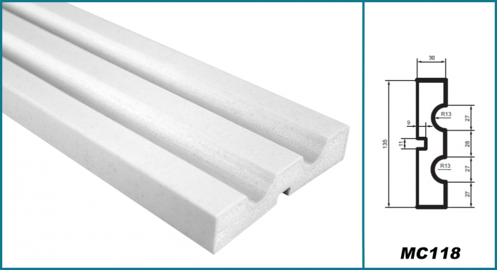 Brâu pentru exterior, MC 118, 13.5cm x 3cm x 200cm [5]