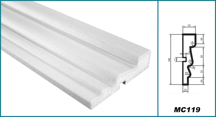 Brâu pentru exterior, MC 119, 14cm x 3.5cm x 200cm [5]