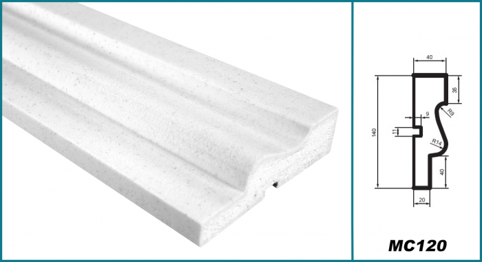 Brâu pentru exterior, MC 120, 14cm x 4cm x 200cm [5]