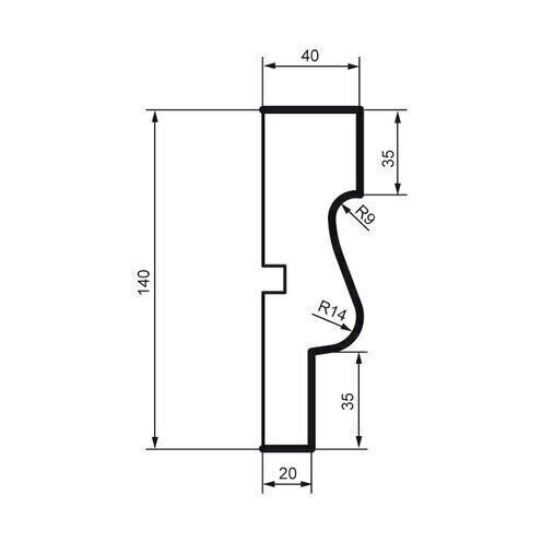 Brâu pentru exterior, MC 120, 14cm x 4cm x 200cm [2]