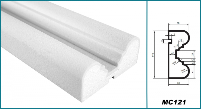 Brâu pentru exterior, MC 121, 12cm x 6cm x 200 cm [5]