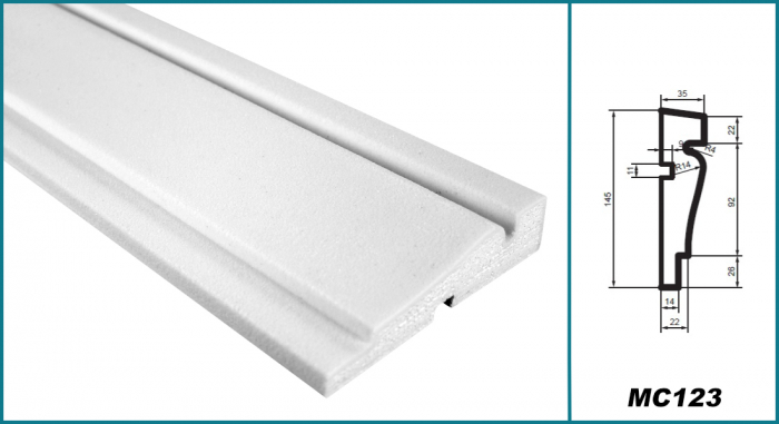 Brâu pentru exterior, MC 123, 14,5cm x 3.5cm x 200cm [5]