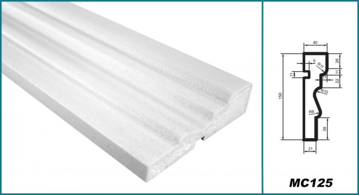 Brâu pentru exterior, MC 125, 15cm x 4cm x 200cm [5]