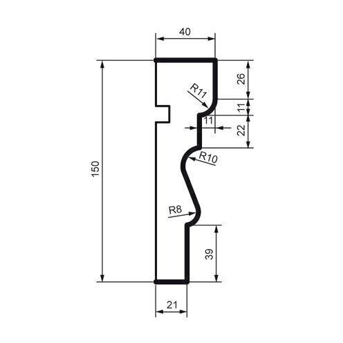 Brâu pentru exterior, MC 125, 15cm x 4cm x 200cm [2]