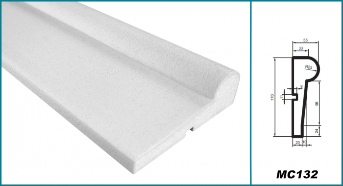 Brâu pentru exterior, MC 132, 17cm x 5.5cm x 200cm [5]