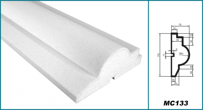 Brâu pentru exterior, MC 133, 17cm x 7cm x 200cm [5]