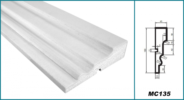 Brâu pentru exterior, MC 135, 18cm x 4.5cm x 200cm [5]