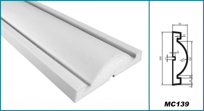 Brâu pentru exterior, MC 139, 20cm x 5.5cm x 200cm [5]