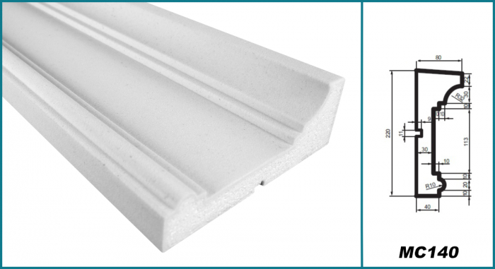 Brâu pentru exterior, MC 140, 22cm x 8cm x 200cm [5]