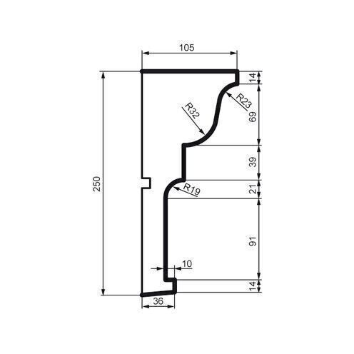 Brâu pentru exterior, MC 142, 25cm x 10.5cm x 200cm [2]