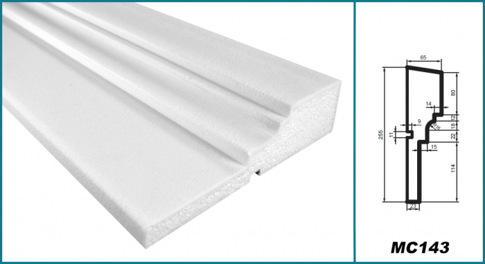 Brâu pentru exterior, MC 143, 25.5cm x 6.5cm x 200cm [5]