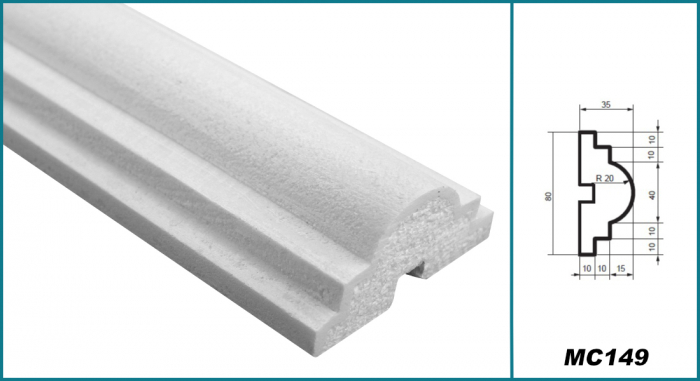 Brâu pentru exterior, MC 149, 8cm x 3.5cm x 200cm [5]