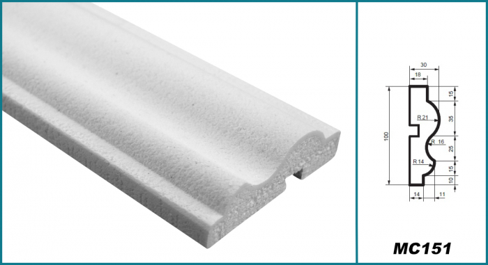 Brâu pentru exterior, MC 151, 10cm x 3cm x 200cm [4]